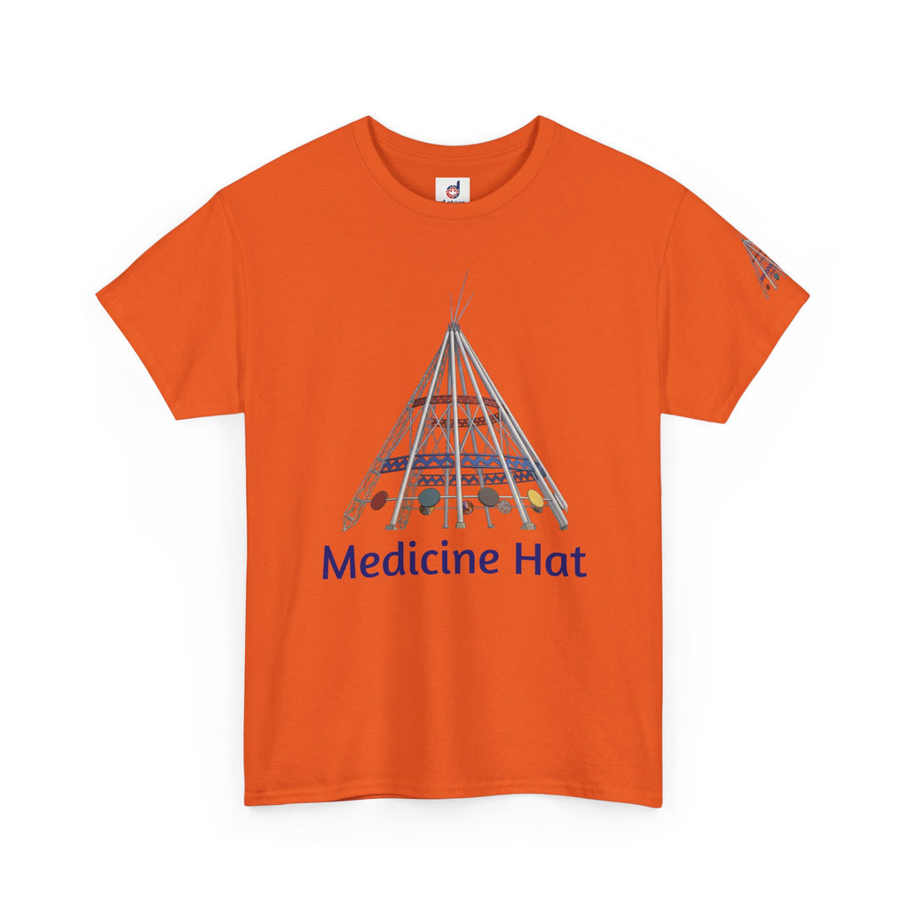 Medicine Hat Tee — Tipi Illustration T‑Shirt (Canada Pride)