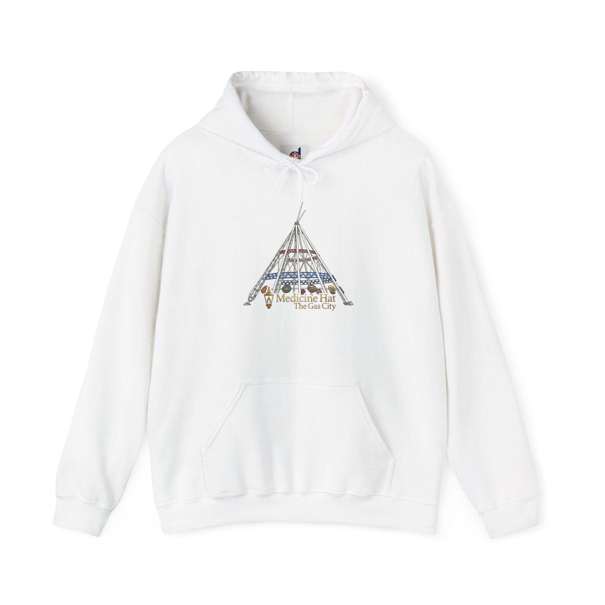 Hoodie — Medicine Hat Teepee Skyline Hooded Sweatshirt