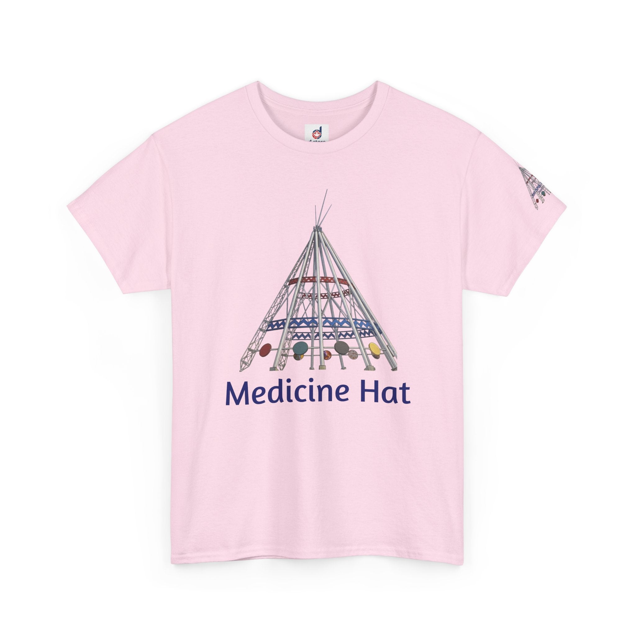 Medicine Hat Tee — Tipi Illustration T‑Shirt (Canada Pride)