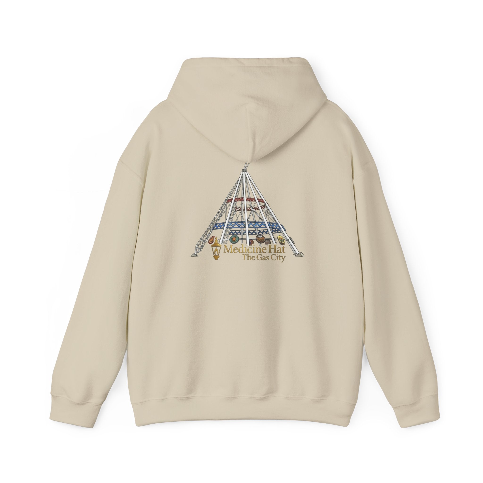 Hoodie — Medicine Hat Teepee Skyline Hooded Sweatshirt