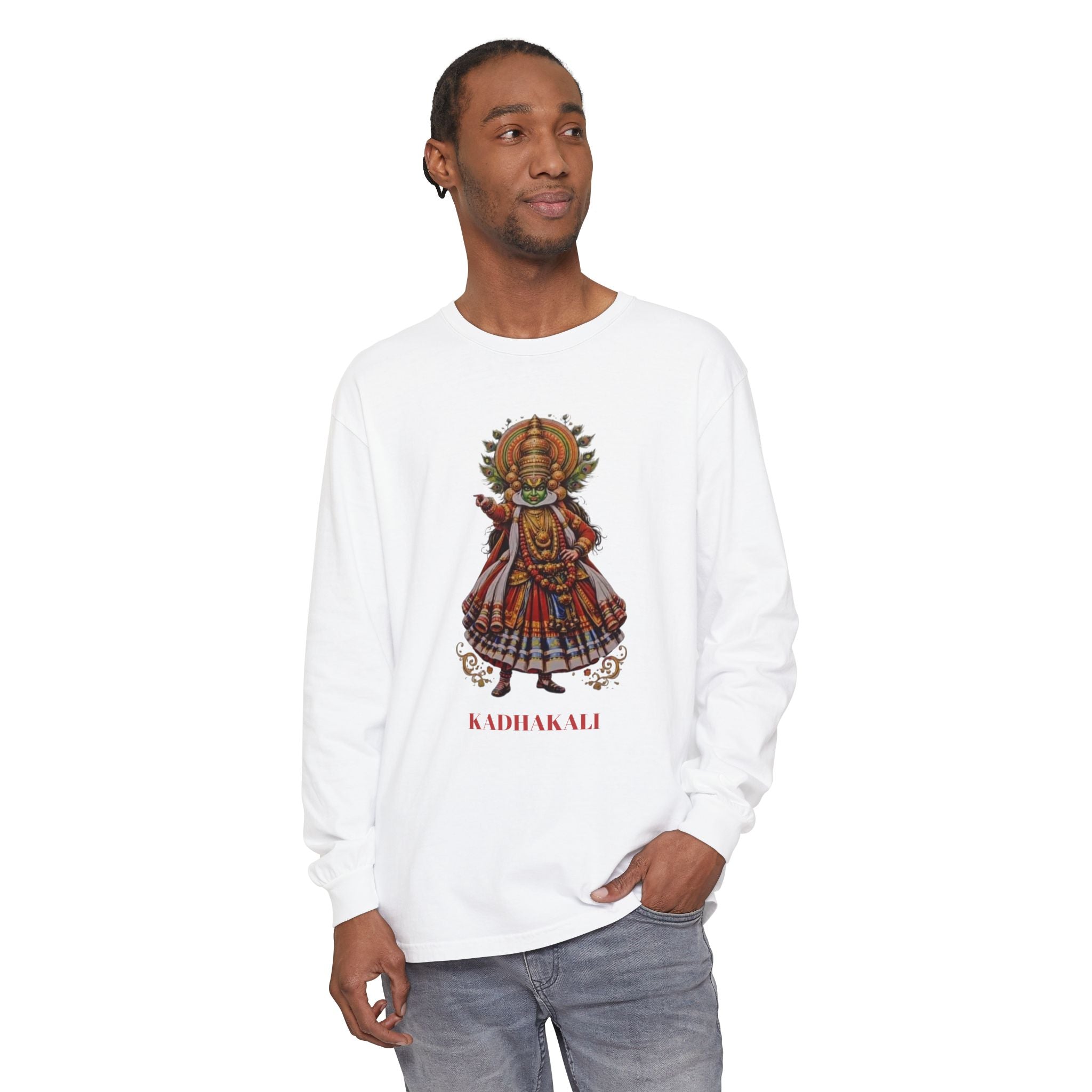 Kadhakali Dance Illustration Long Sleeve Tee