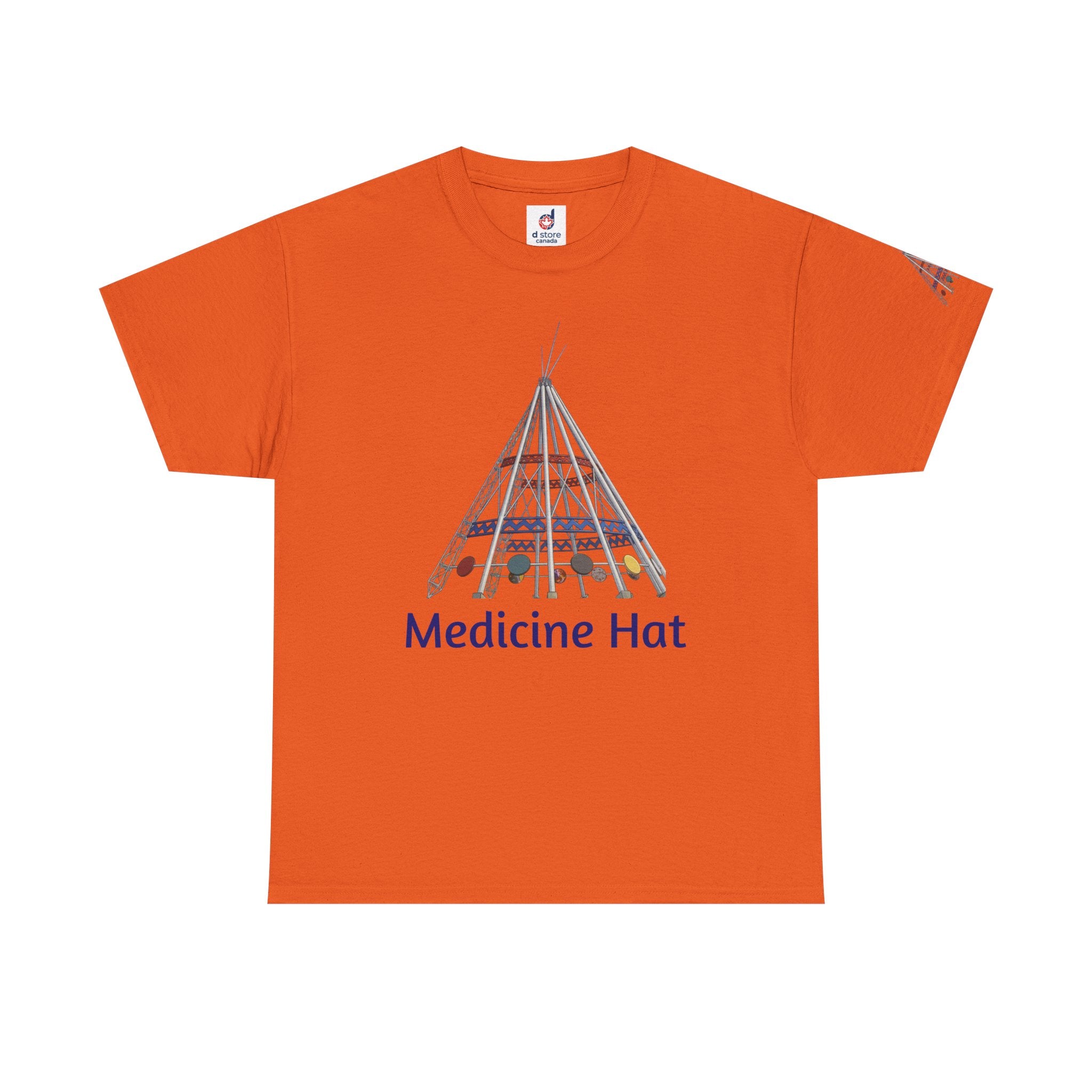 Medicine Hat Tee — Tipi Illustration T‑Shirt (Canada Pride)