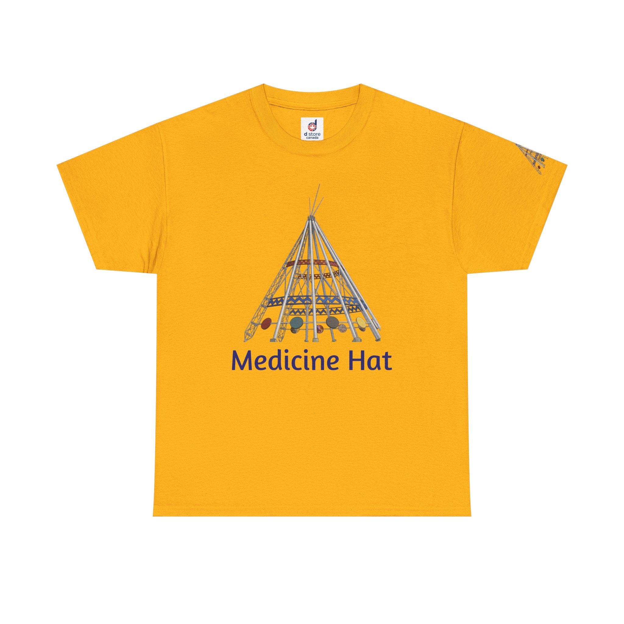 Medicine Hat Tee — Tipi Illustration T‑Shirt (Canada Pride)