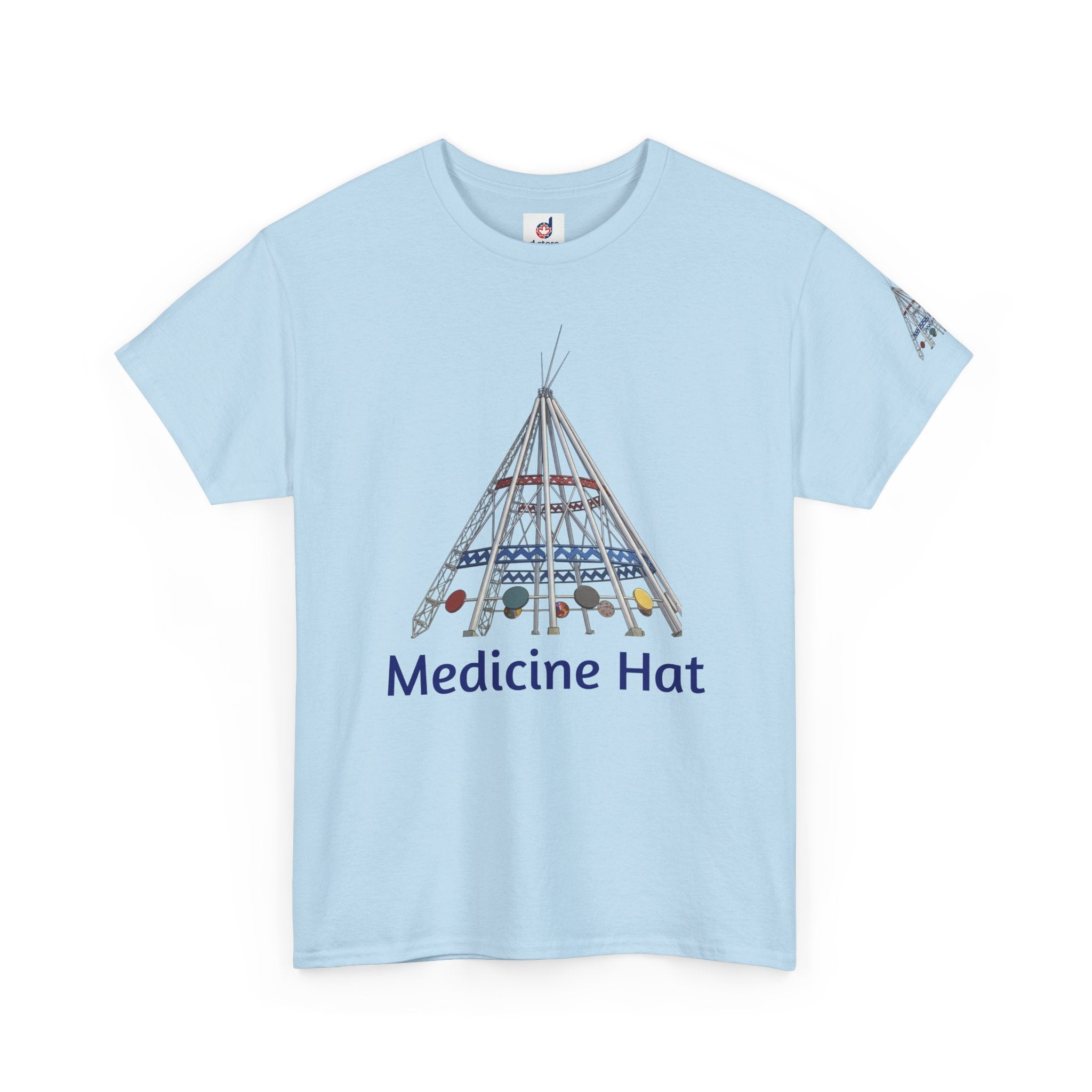 Medicine Hat Tee — Tipi Illustration T‑Shirt (Canada Pride)
