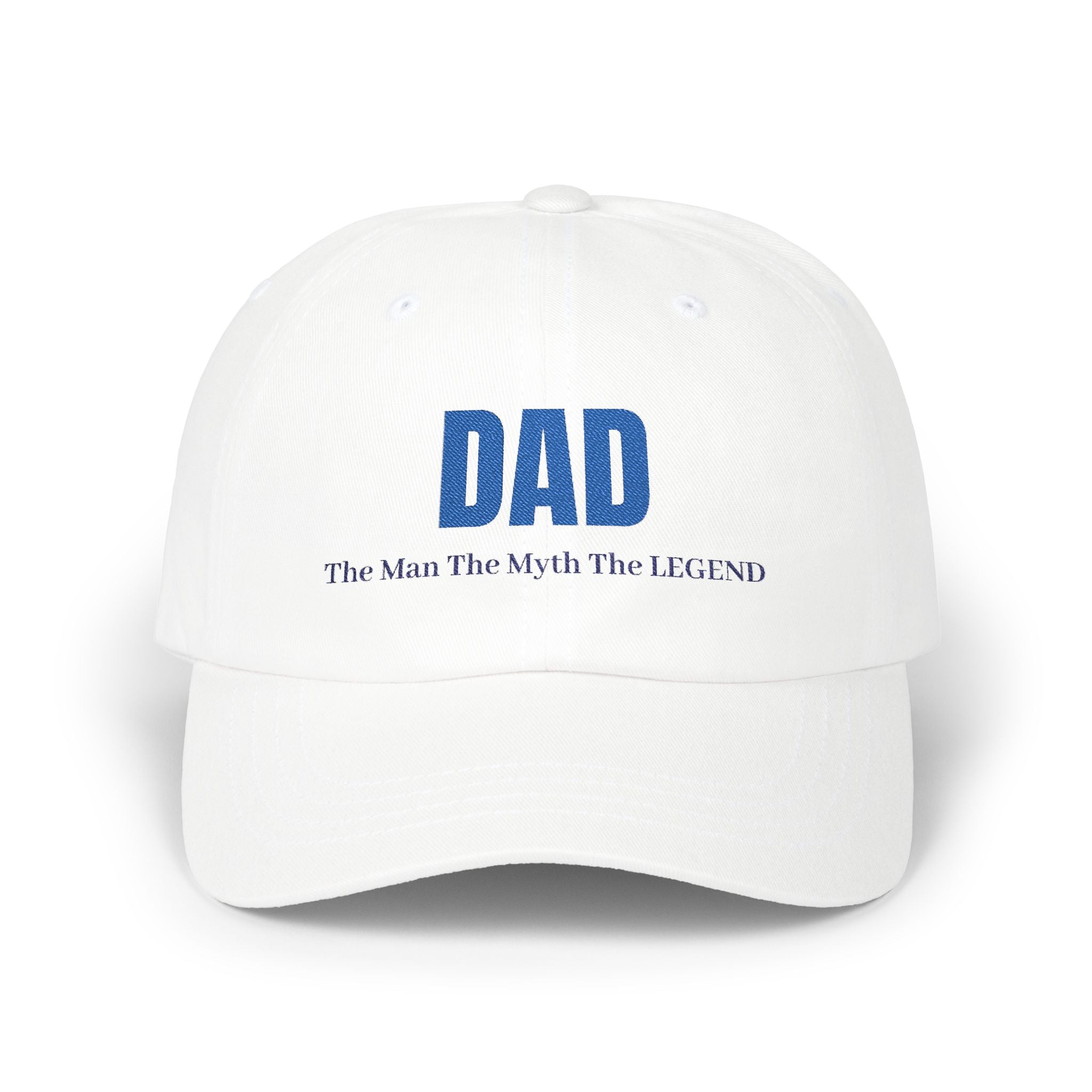 Dad Cap — “DAD: The Man The Myth The LEGEND” Embroidered Baseball Hat