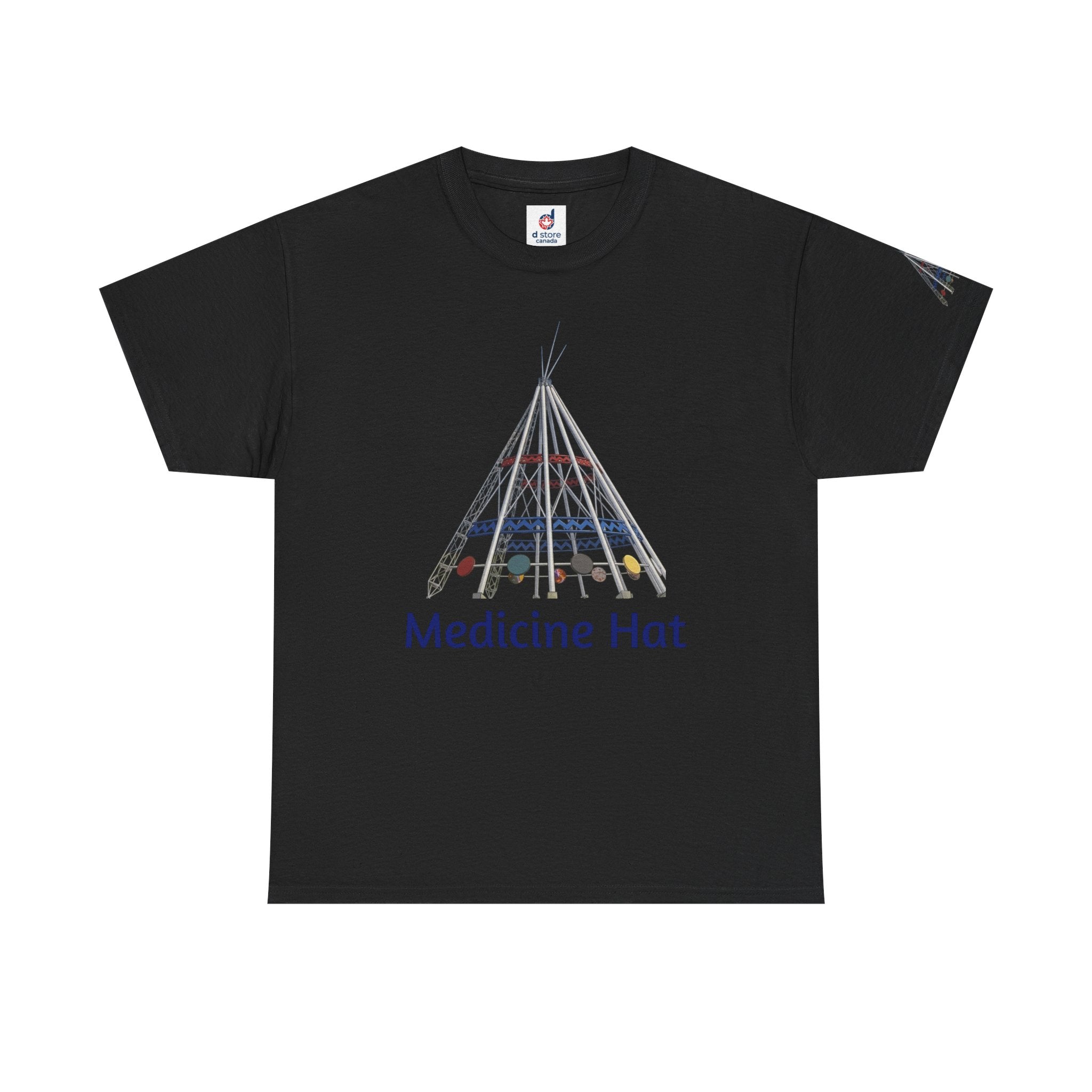 Medicine Hat Tee — Tipi Illustration T‑Shirt (Canada Pride)