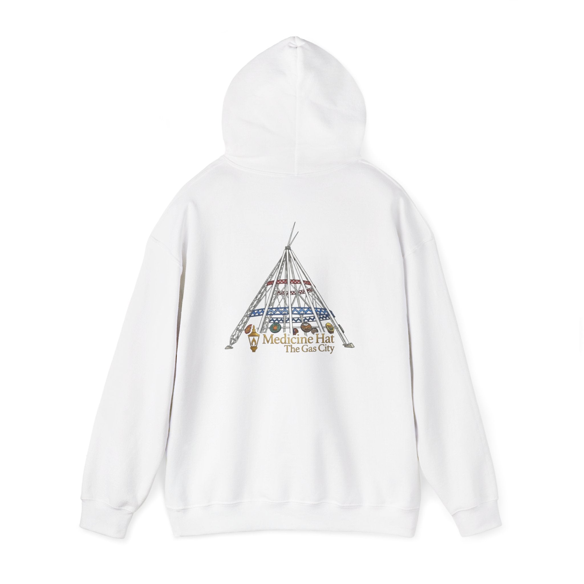 Hoodie — Medicine Hat Teepee Skyline Hooded Sweatshirt