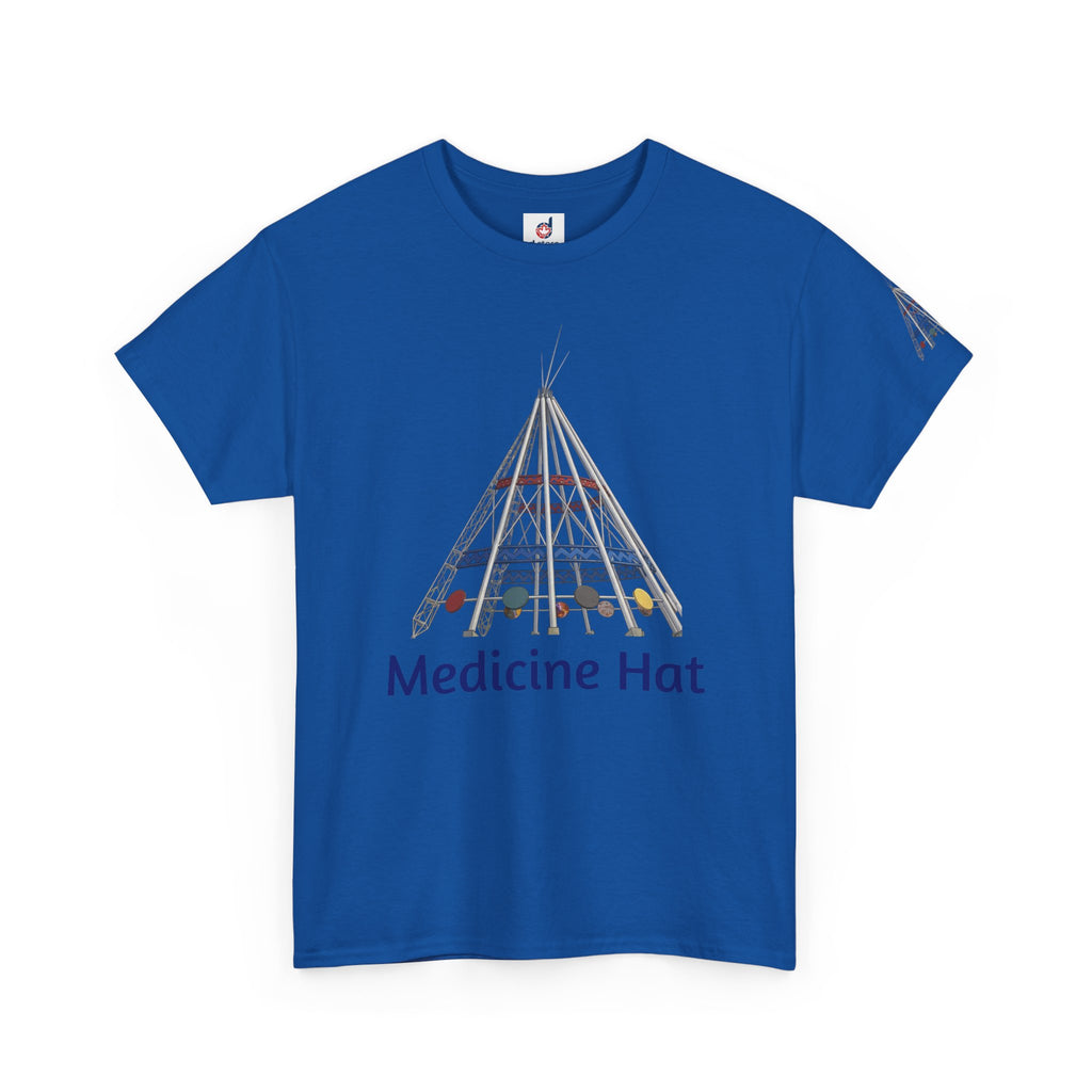 Medicine Hat Tee — Tipi Illustration T‑Shirt (Canada Pride)
