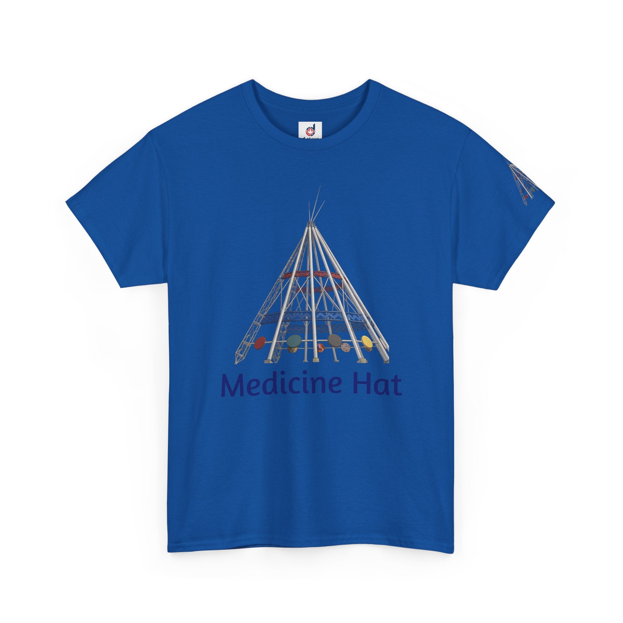 Medicine Hat Tee — Tipi Illustration T‑Shirt (Canada Pride)