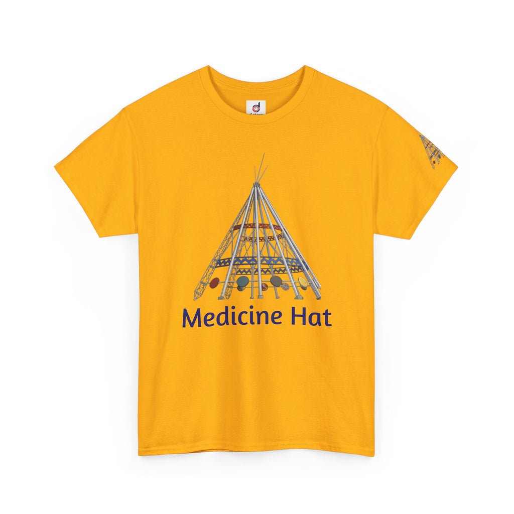 Medicine Hat Tee — Tipi Illustration T‑Shirt (Canada Pride)