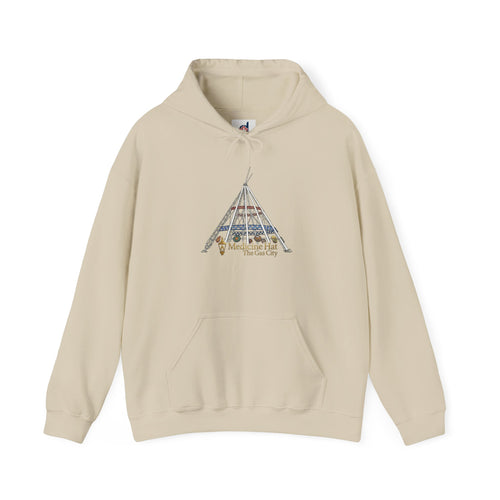 Hoodie — Medicine Hat Teepee Skyline Hooded Sweatshirt