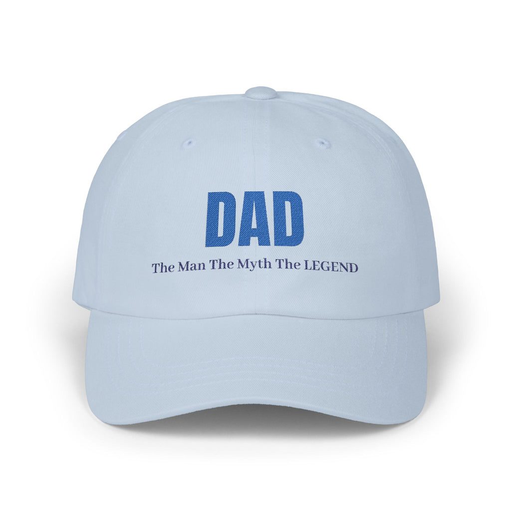 Dad Cap — “DAD: The Man The Myth The LEGEND” Embroidered Baseball Hat