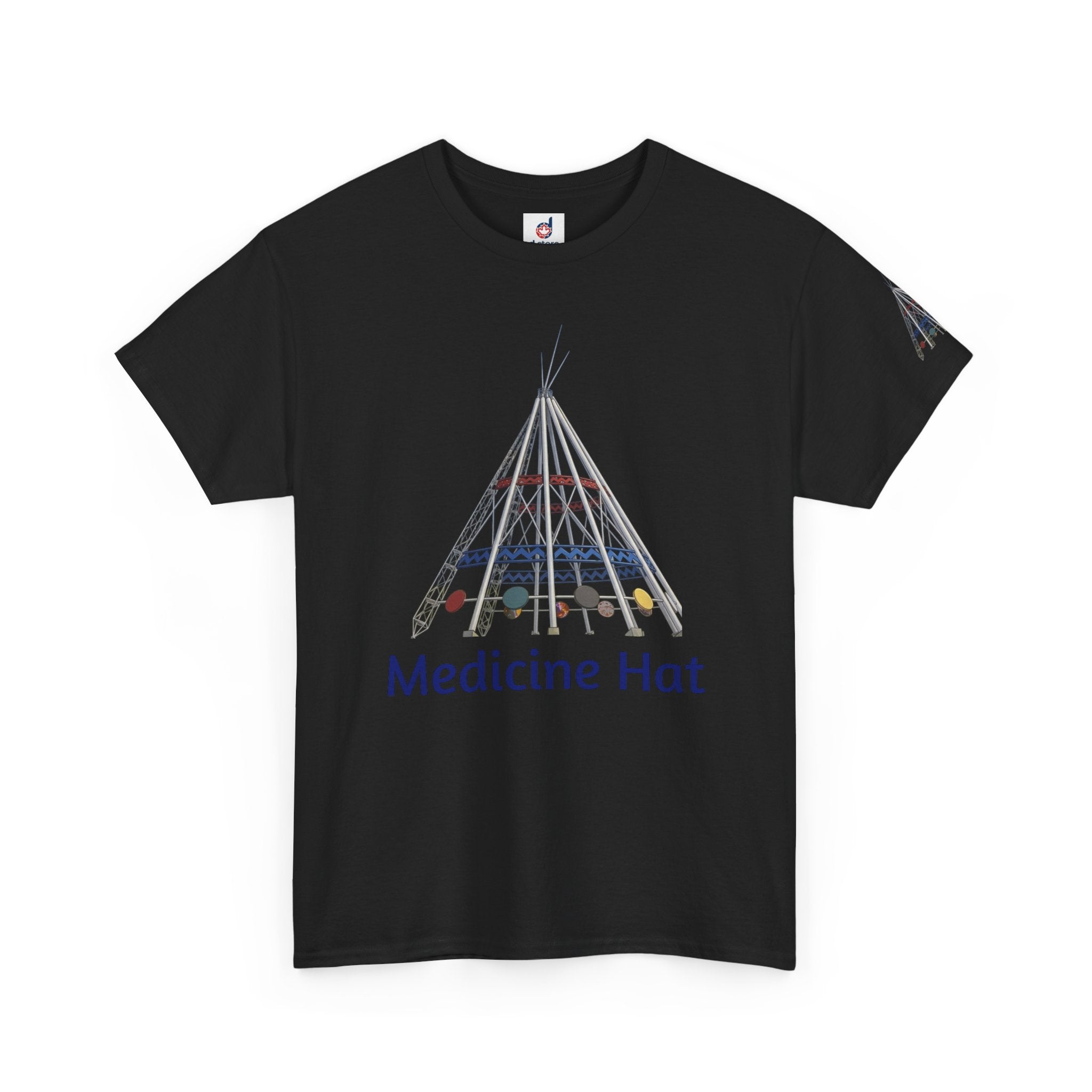 Medicine Hat Tee — Tipi Illustration T‑Shirt (Canada Pride)
