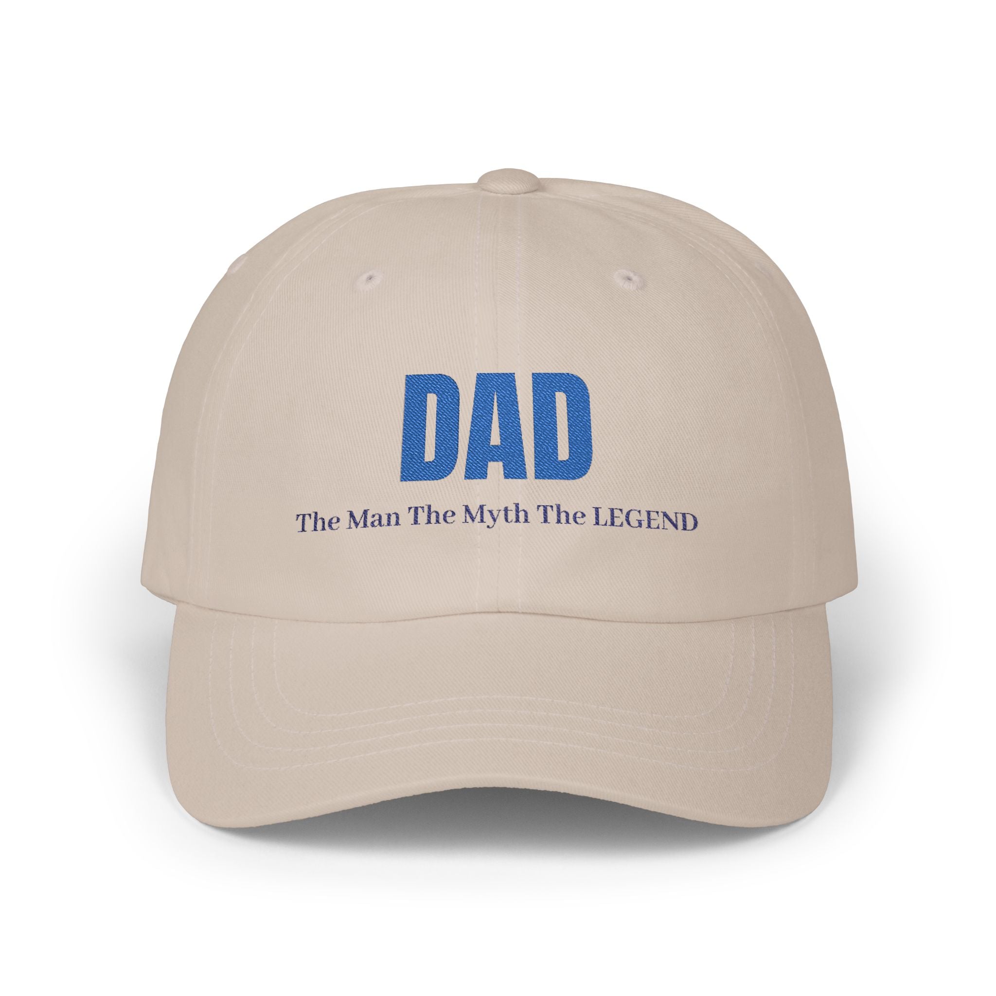 Dad Cap — “DAD: The Man The Myth The LEGEND” Embroidered Baseball Hat