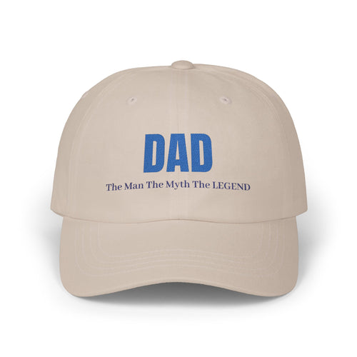 Dad Cap — “DAD: The Man The Myth The LEGEND” Embroidered Baseball Hat