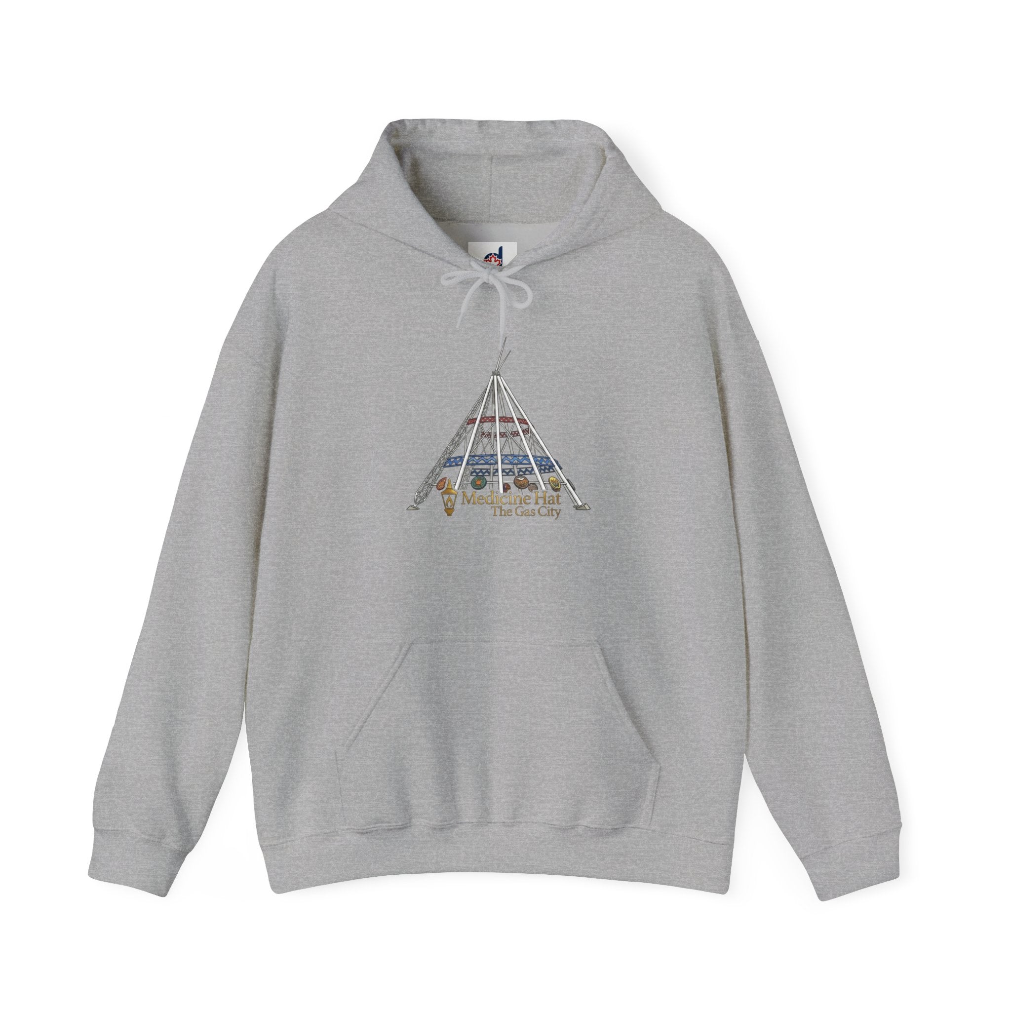 Hoodie — Medicine Hat Teepee Skyline Hooded Sweatshirt