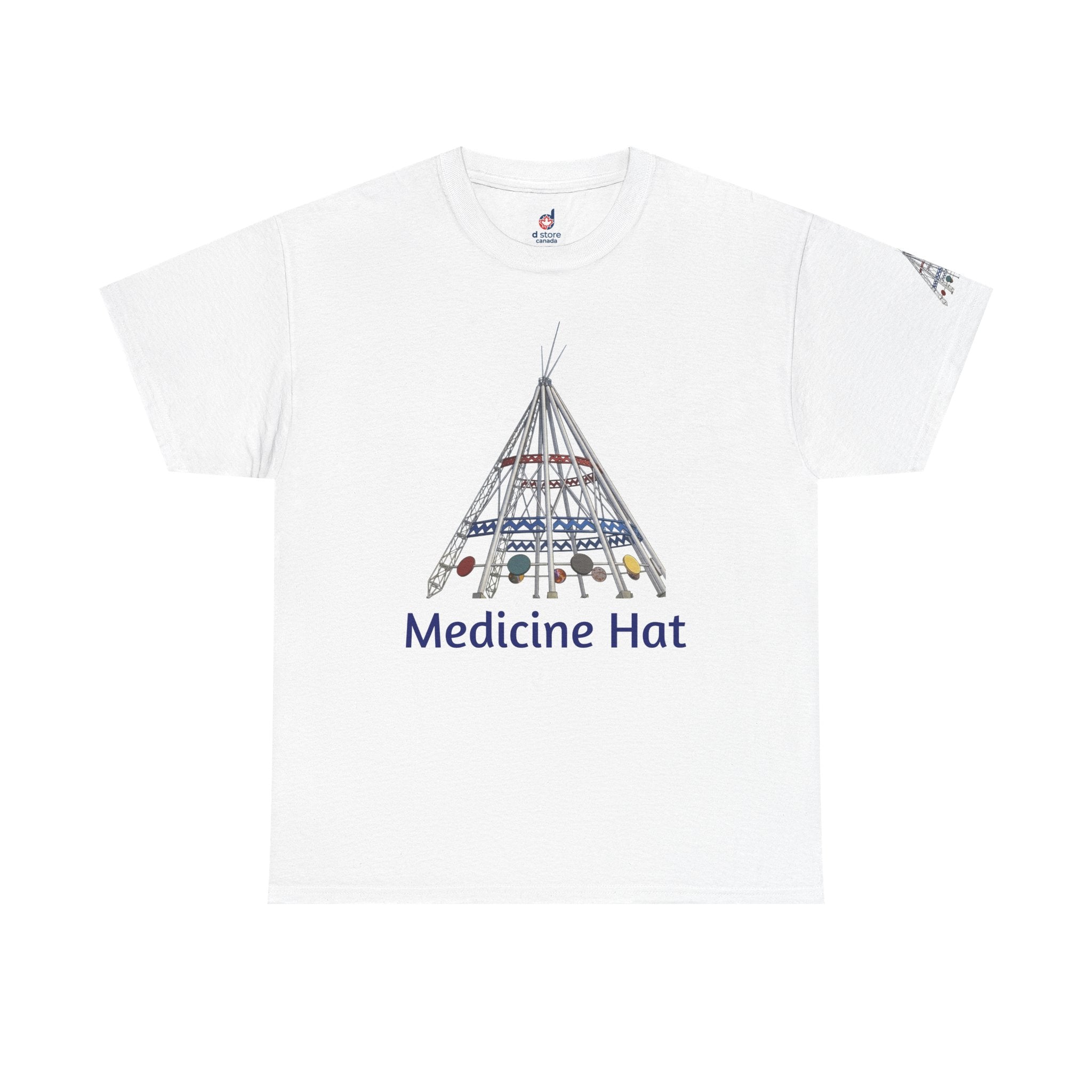 Medicine Hat Tee — Tipi Illustration T‑Shirt (Canada Pride)