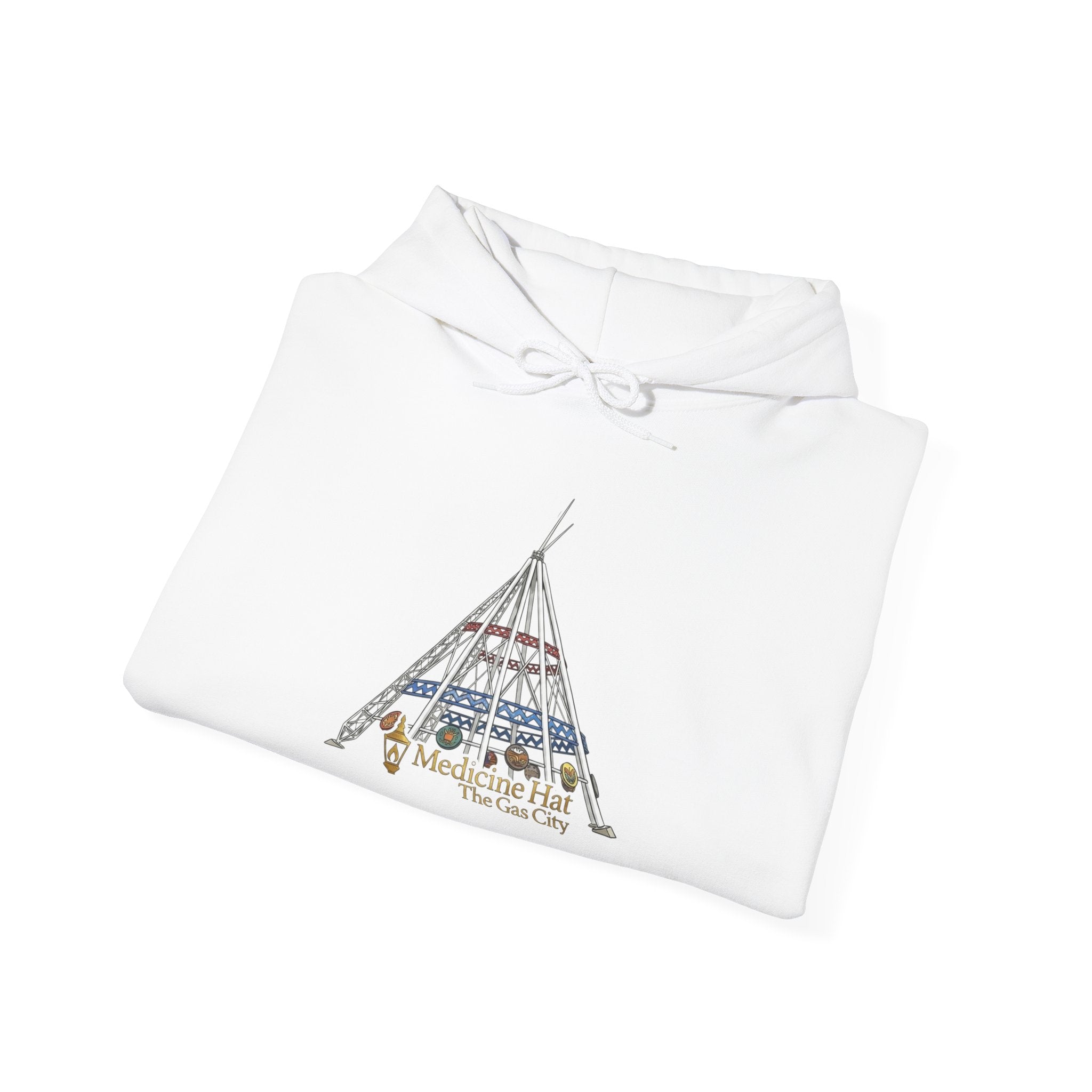 Hoodie — Medicine Hat Teepee Skyline Hooded Sweatshirt